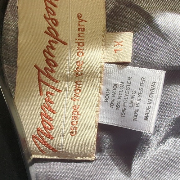 VINTAGE Norm Thompson Wool Blend Women’s Knee Length Coat Sz. 1X - Picture 4 of 10